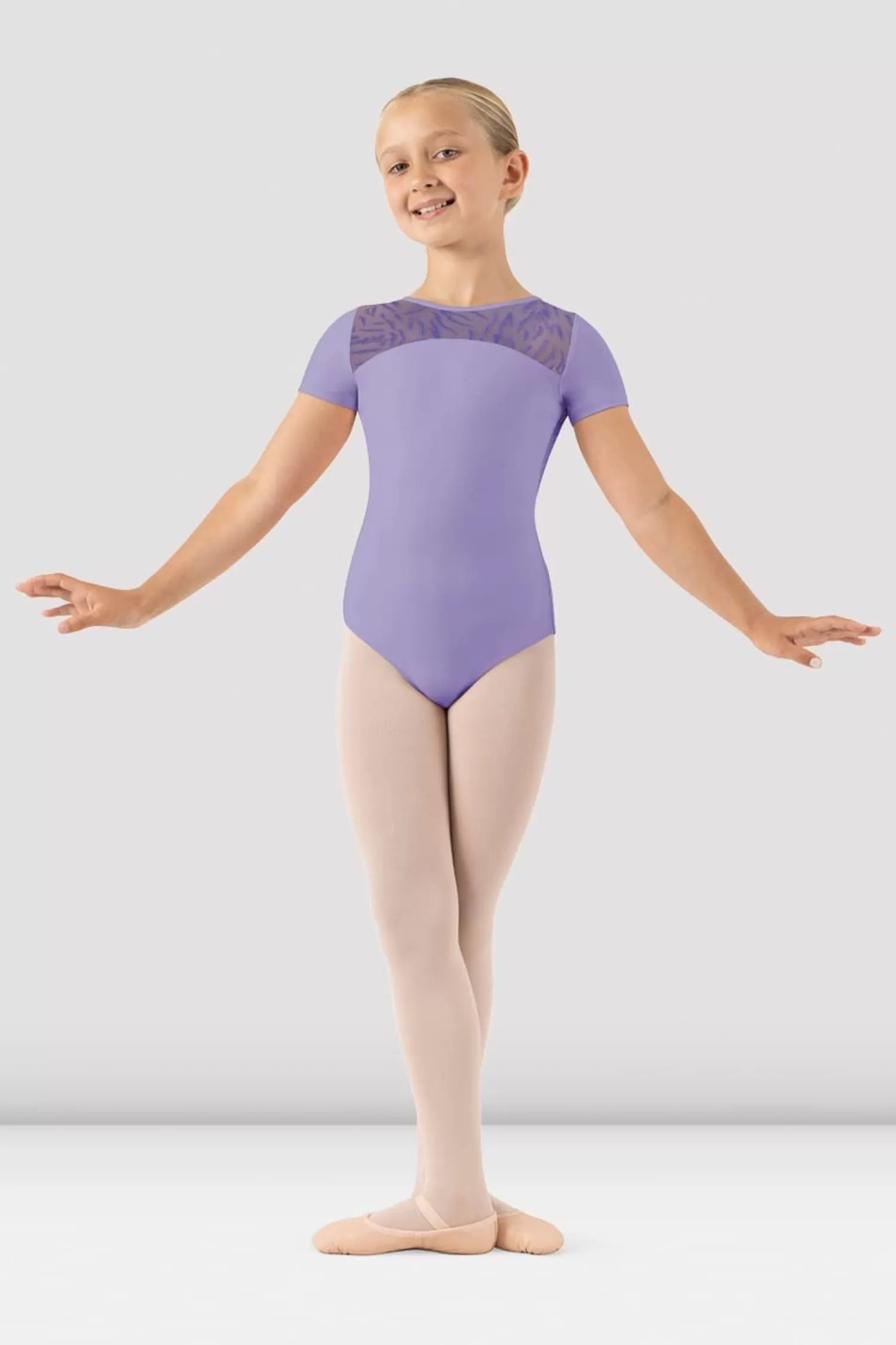 Bloch Girls Elsa Short Sleeve Leotard^ Leotards