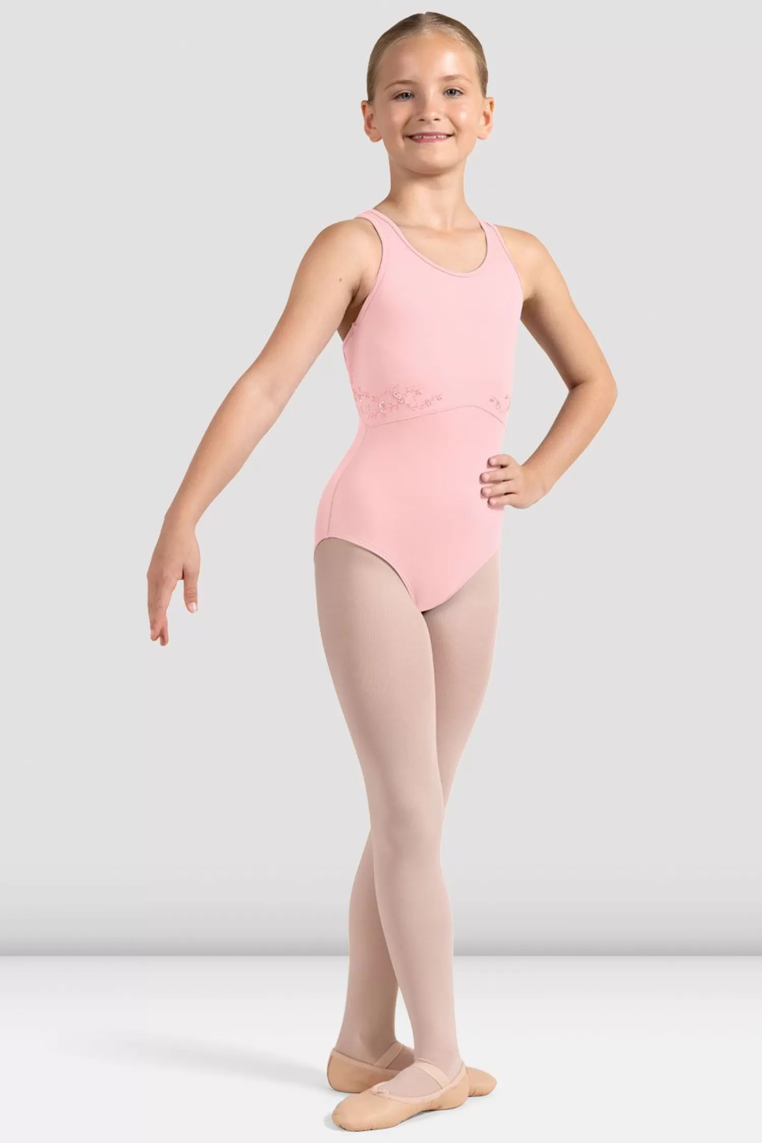 Bloch Girls Primrose Cross Back Leotard^ Leotards | Girls Bloch Petite Fleurs Collection