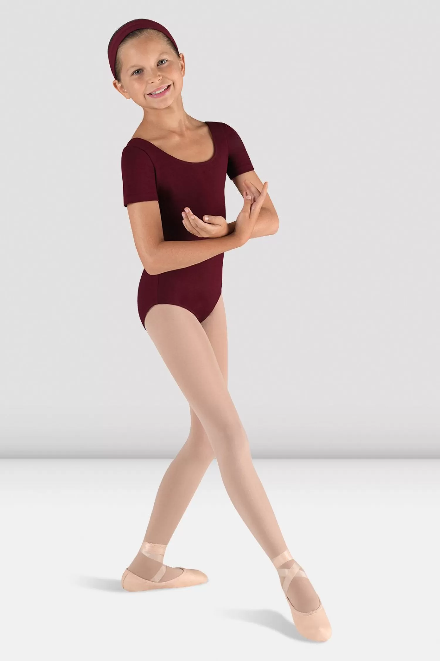 Bloch Girls Short Sleeve Round Neck Leotard^ Leotards | Basics