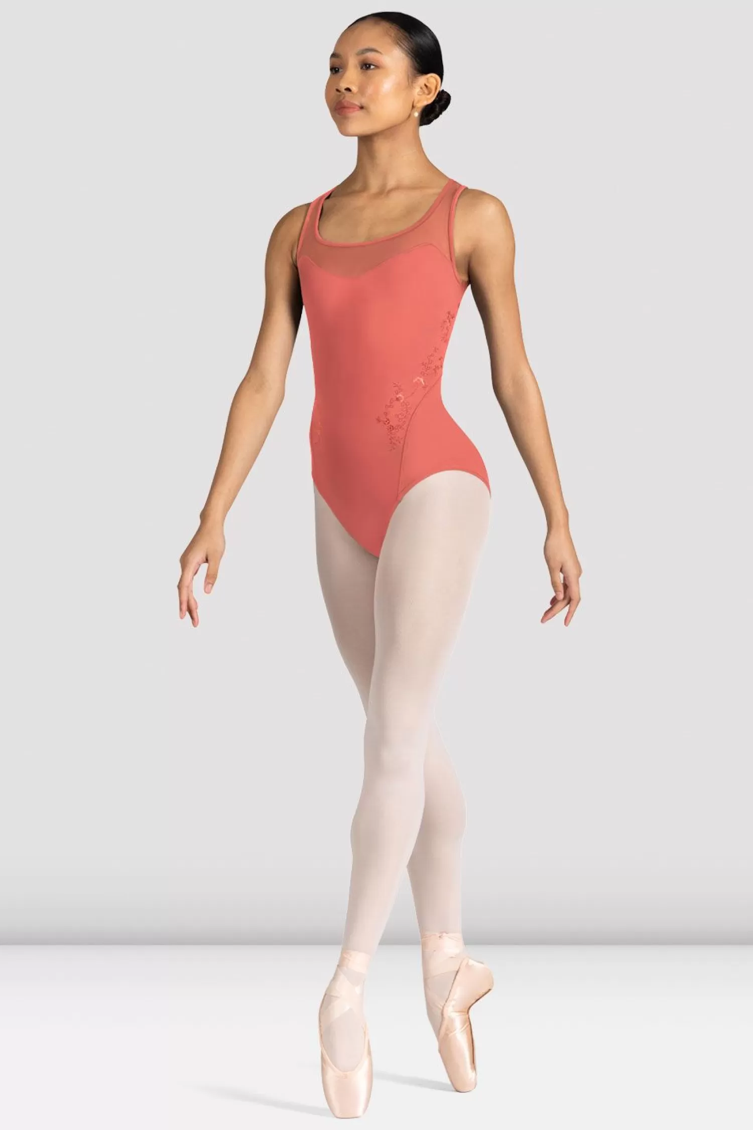 Bloch Ladies Azalea Floral Mesh Back Leotard^ Leotards | Bloch Fleurs Collection