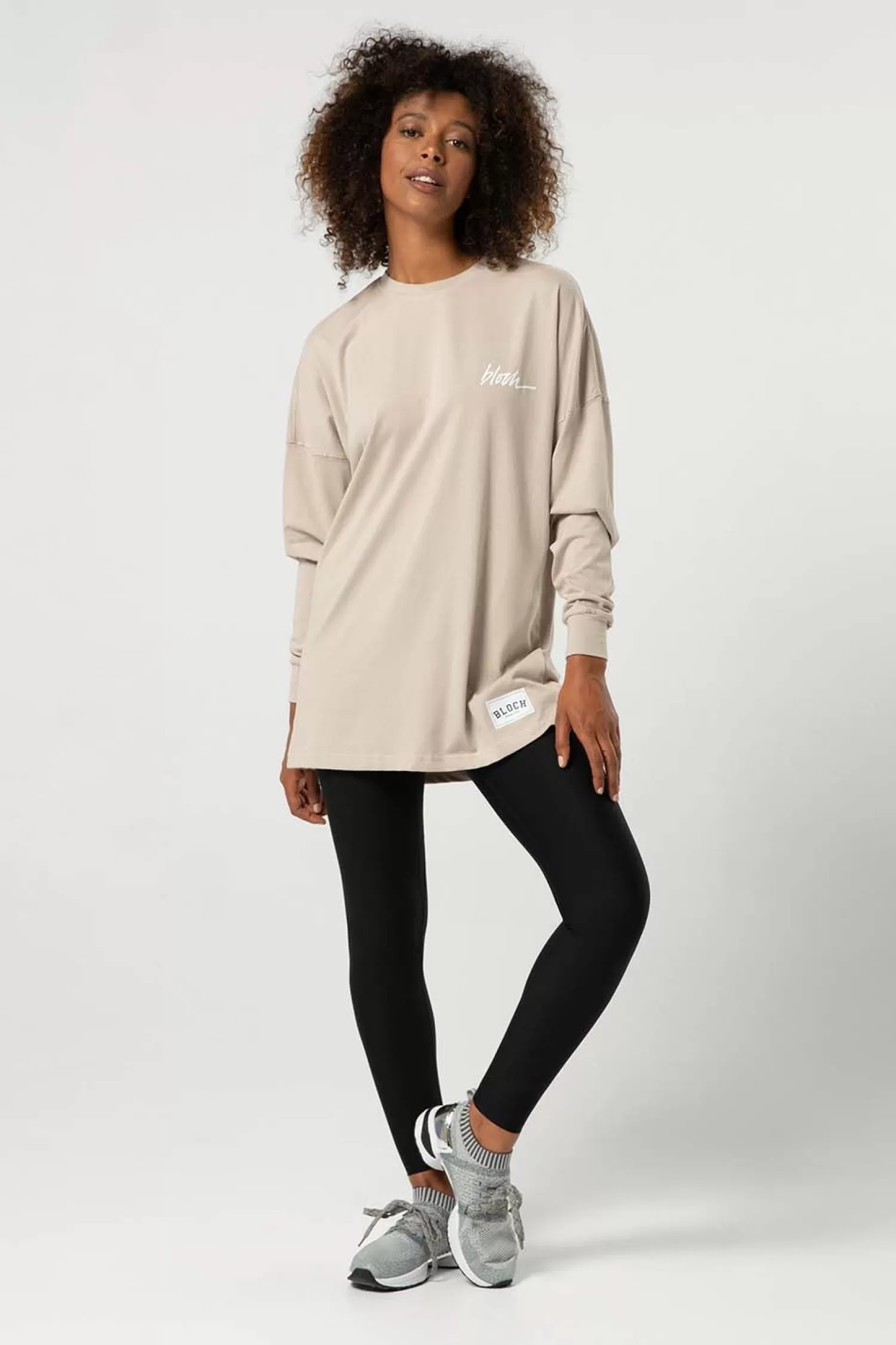 Bloch Ladies Print Oversized Long Sleeve Tee^ Tops