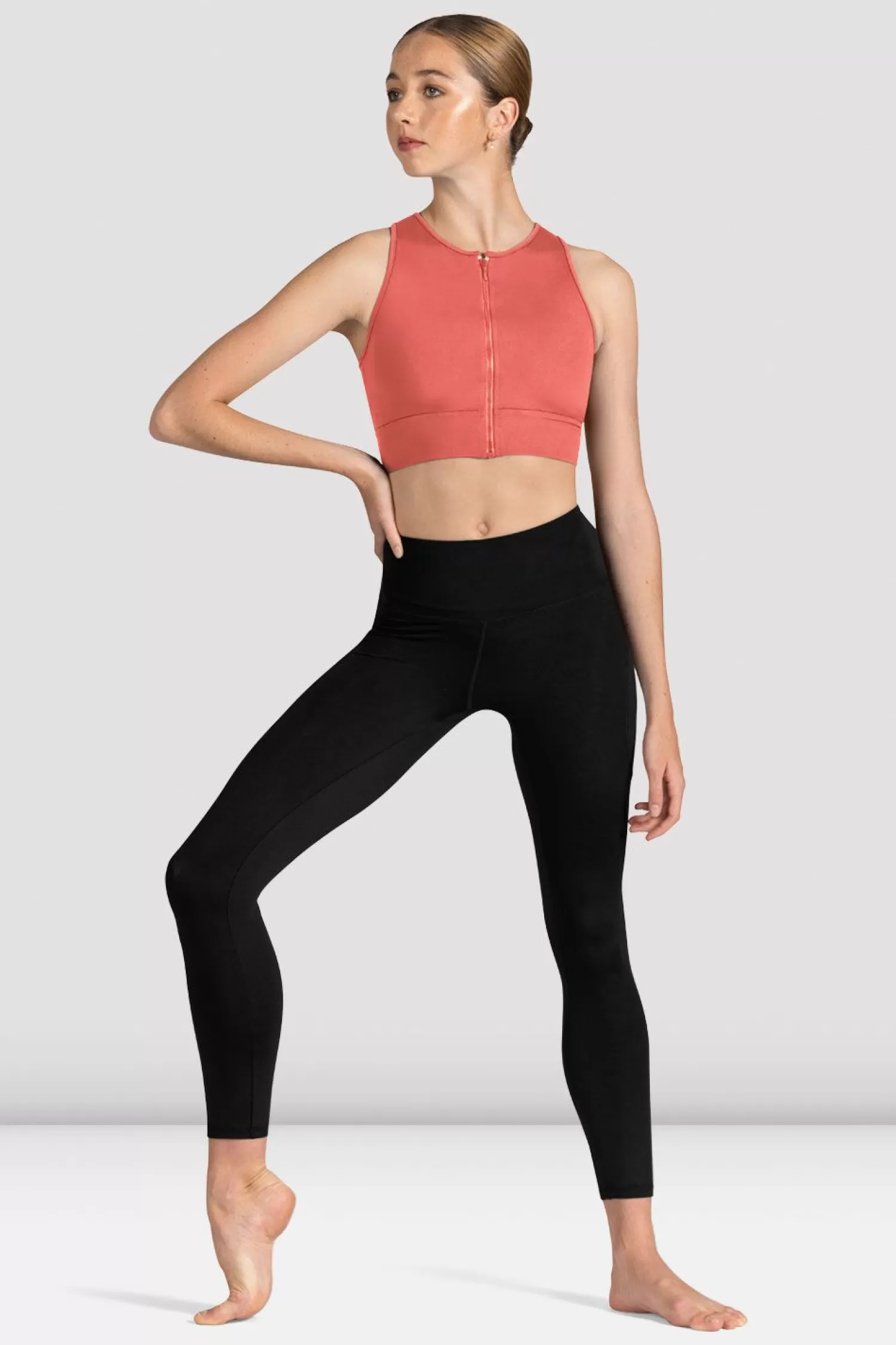 Bloch Ladies Kya Zip Front Crop Top^ Separates | Tops